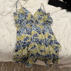 Lost and Wander Mini V Neck Floral Dress